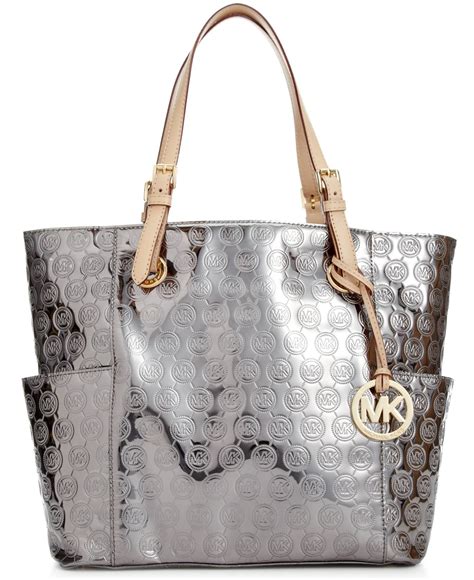 Michael Kors silver tote bag